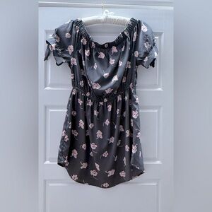 Hint of Blush Gray and Pink dress, sz lg